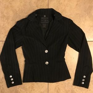 True Religion Traci Black pinstripe blazer Small